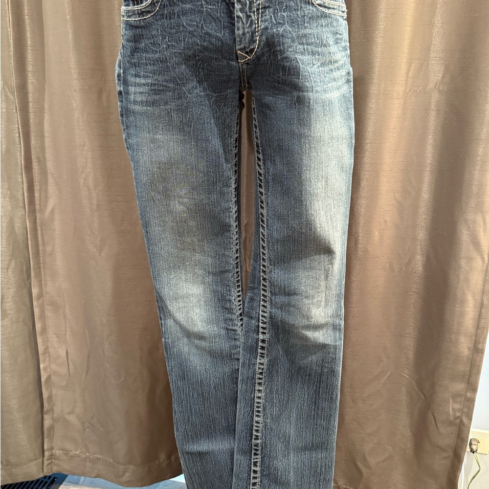Big Star Women's Faded Blue Lowrise Straight Jeans